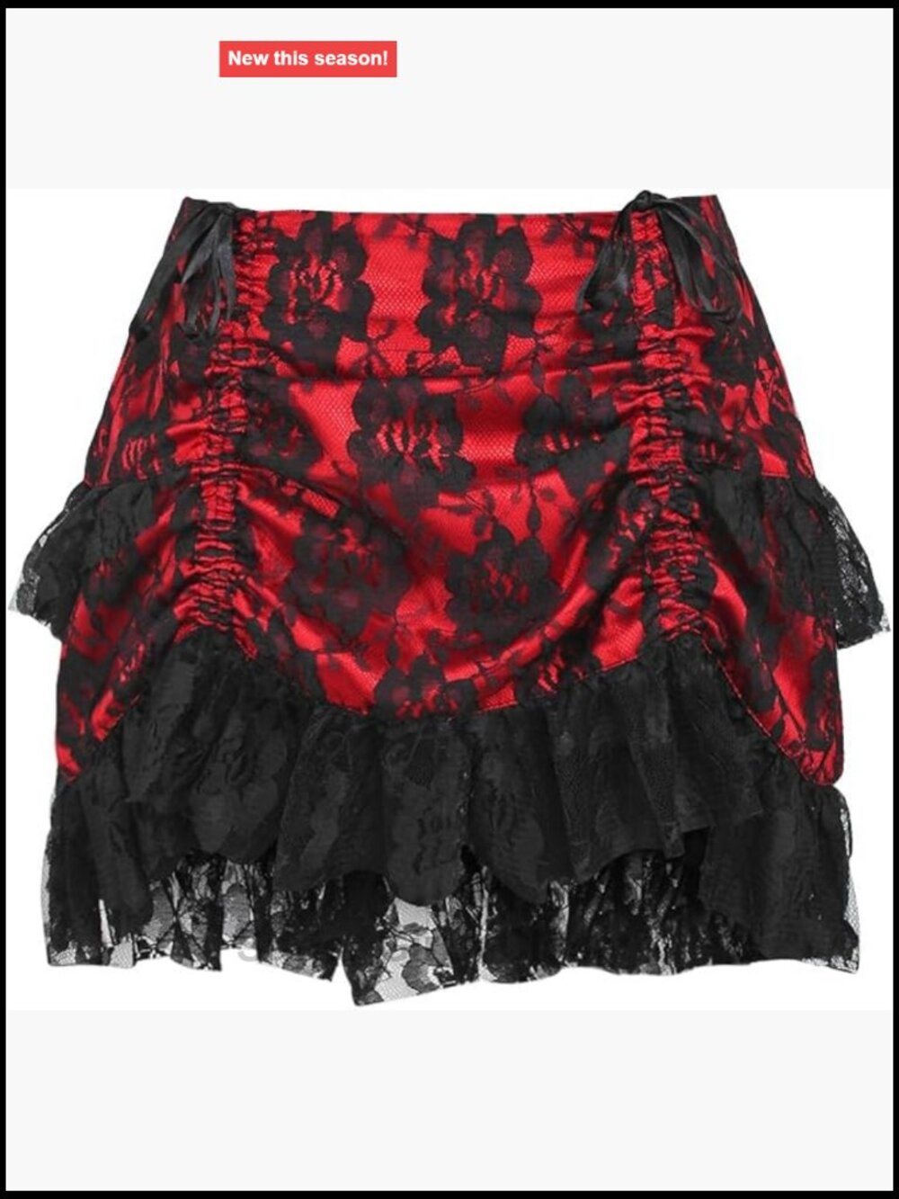 Lace Ruched Bustle Skirt with Corset Back - Dancer's Dream, Shapewear & Waist